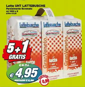 Prix Quality Lattebusche Latte UHT 1000ml x 6 offerta