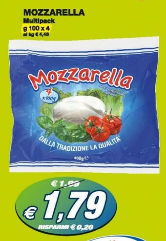 Prix Quality Mozzarella Multipack 100g x 4 offerta