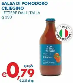 MD Discount Salsa di pomodoro ciliegino LETTERE DALL'ITALIA offerta