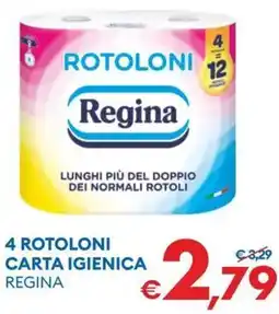 MD Discount 4 rotoloni carta igienica REGINA offerta