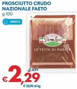 MD Discount Prosciutto crudo nazionale faeto Salumi De Luca offerta