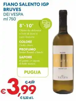 MD Discount Fiano salento igp bruves DEI VESPA offerta