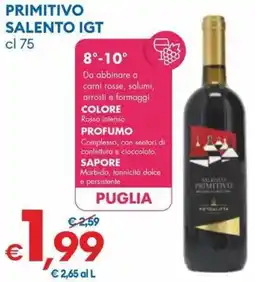 MD Discount Primitivo salento igt offerta