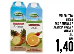 Al Discount Valfrutta succo ace / ananas / arancia rossa / vitamix offerta