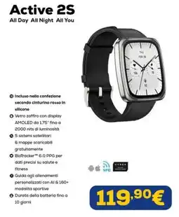 Euronics amazfit Active 2S offerta