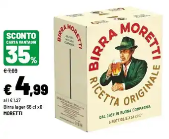 Birra lager MORETTI