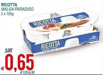 MD Discount Ricotta Malga Paradiso 2x100g offerta