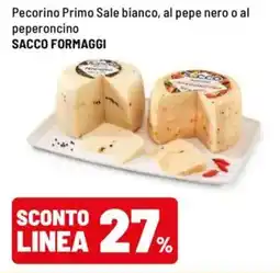 Iper La Grande Pecorino Primo Sale bianco, al pepe nero o al SACCO FORMAGGI offerta