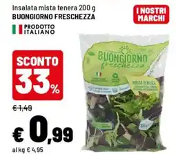 Iper La Grande Insalata mista tenera BUONGIORNO FRESCHEZZA offerta