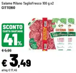 Iper La Grande Salame Milano TaglioFresco CITTERIO offerta