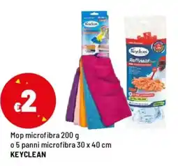 Iper La Grande Mop microfibra o 5 panni microfibra 30 x 40 cm KEYCLEAN offerta