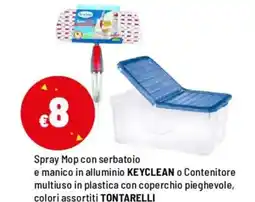 Iper La Grande Spray Mop con serbatoio e manico in alluminio KEYCLEAN o Contenitore multiuso in plastica con coperchio pieghevole TONTARELLI offerta