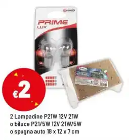 Iper La Grande 2 Lampadine P21W 12V 21W o biluce P21/5W 12V 21W/5W o spugna auto 18 x 12 x 7 cm offerta
