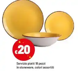 Iper La Grande Servizio piatti 18 pezzi in stoneware offerta