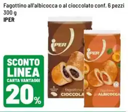 Iper La Grande Fagottino all'albicocca o al cioccolato offerta