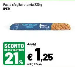 Iper La Grande Pasta sfoglia rotonda IPER offerta