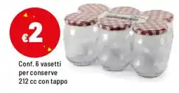 Iper La Grande Conf. 6 vasetti per conserve 212 cc con tappo offerta
