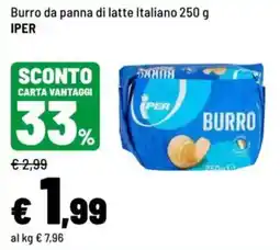 Iper La Grande Burro da panna di latte Italiano IPER offerta