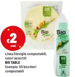 Iper La Grande Linea Stoviglie compostabili, BIO TABLE offerta
