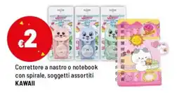 Iper La Grande Correttore a nastro o notebook con spirale KAWAII offerta