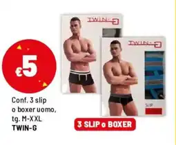 Iper La Grande Conf. 3 slip o boxer uomo TWIN-G offerta