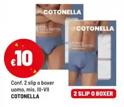Iper La Grande Conf. 2 slip o boxer uomo COTONELLA offerta
