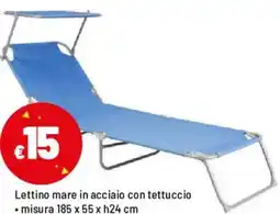 Iper La Grande Lettino mare in acciaio con tettuccio offerta