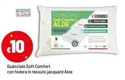 Iper La Grande Guanciale Soft Comfort con federa in tessuto jacquard Aloe offerta