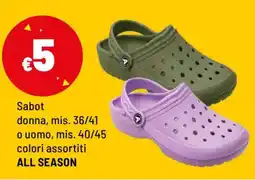 Iper La Grande Sabot donna, o uomo, ALL SEASON offerta