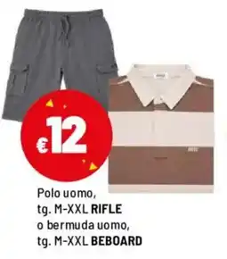 Iper La Grande Polo uomo RIFLE, o bermuda uomo BEBOARD offerta