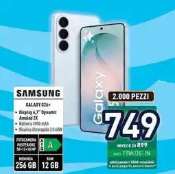 Unieuro SAMSUNG GALAXY S26+ offerta