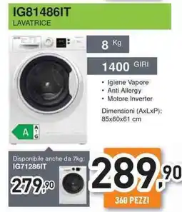 Unieuro IGNIS IG81486IT LAVATRICE offerta