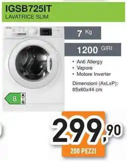 Unieuro IGNIS IGSB725IT LAVATRICE SLIM offerta