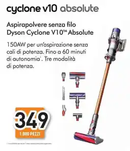 Unieuro dyson cyclone v10 absolute offerta