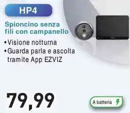 Unieuro EZVIZ HP4 Spioncino senza fili con campanello offerta