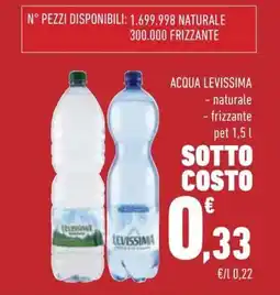 Conad Superstore ACQUA LEVISSIMA naturale, frizzante offerta