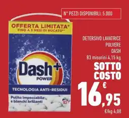 Conad Superstore Detersivo lavatrice polvere DASH offerta