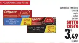 Conad Superstore Dentifricio max white COLGATE offerta