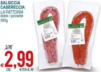 MD Discount La Fattoria Salsiccia Casareccia 350g offerta