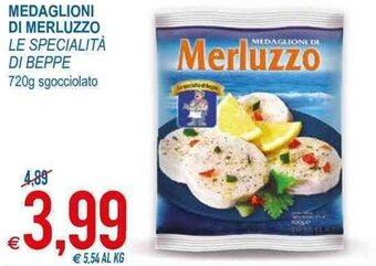MD Discount Le Specialità di Beppe Medaglioni di Merluzzo 720g offerta