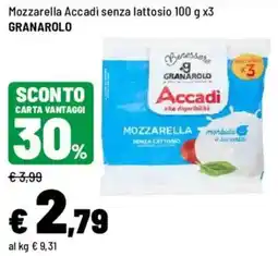 Iper La Grande Mozzarella Accadi senza lattosio GRANAROLO offerta