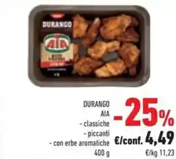 Conad Superstore Durango aia classiche, piccante, con erbe aromatiche offerta
