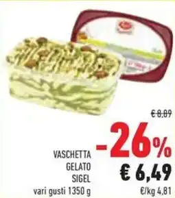 Conad Superstore Vaschetta gelato sigel offerta