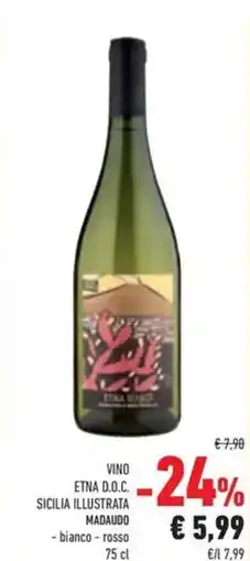 Conad Superstore Vino etna d.o.c. sicilia illustrata madaudo offerta