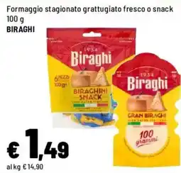 Iper La Grande Formaggio stagionato grattugiato fresco o snack BIRAGHI offerta