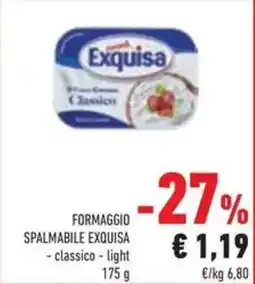 Conad Superstore Formaggio spalmabile exquisa classico, light offerta