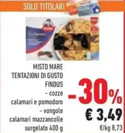 Conad Superstore Misto mare tentazioni di gusto FINDUS offerta