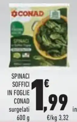 Conad Superstore Spinaci soffici in foglie CONAD offerta