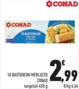 Conad Superstore 18 bastoncini merluzzo CONAD offerta