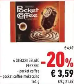 Conad Superstore 4 stecchi gelato FERRERO offerta